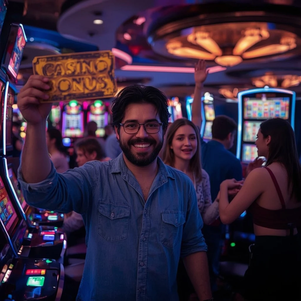 una persona con un bonus del casinò DIVAS LUCK CASINO
